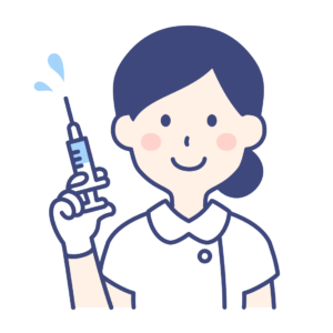 注射をもつ看護師